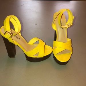 Yellow 6 inch heel